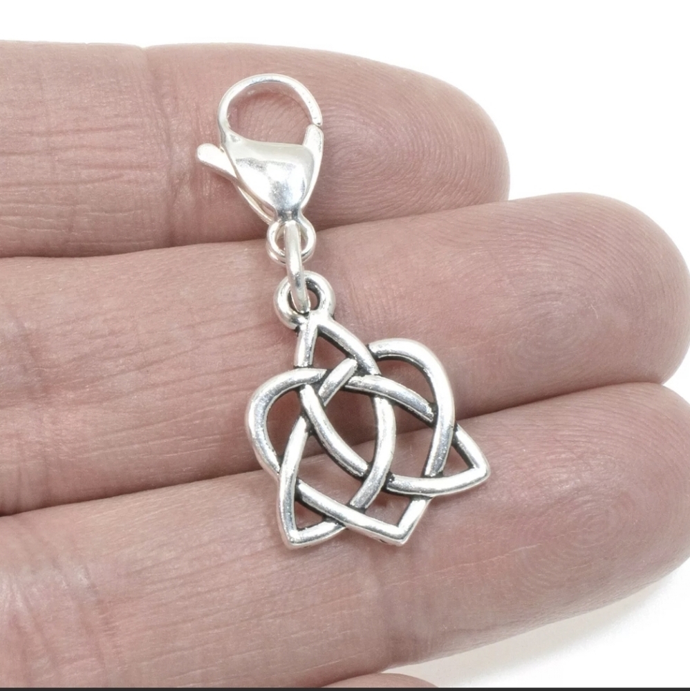 Clip On Celtic Heart Charms